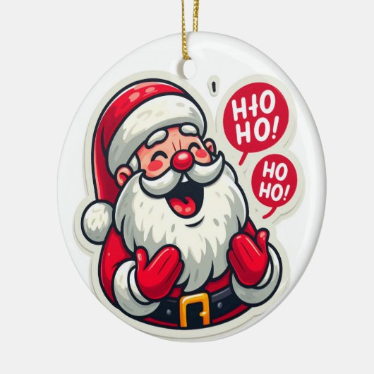 ホーホホリデーズサンタズフェスティバル挨拶 セラミックオーナメント (左)