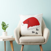 ホーホーおもしろいかわいいサンタハット赤と白クリスマス クッション (椅子)