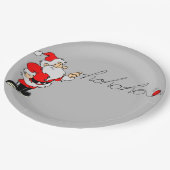 ホーホーのサンタが見える ペーパープレート (アングル)