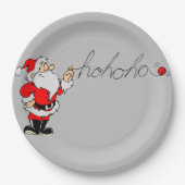 ホーホーのサンタが見える ペーパープレート (正面)