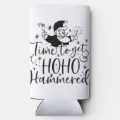ホーホーを打ち付ける時間 |クリスマス飲みユーモア スリム缶クーラー (裏面)