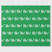 ホーホータイポグラフィシーズンクリスマスグリーンホリデイ ラッピングペーパー (フラット)