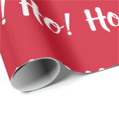 ホーホータイポグラフィシーズンクリスマスレッドホリデイ ラッピングペーパー (ロールコーナー)