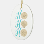 ホーホービーチクリスマスサンドドルとシェル セラミックオーナメント (左)