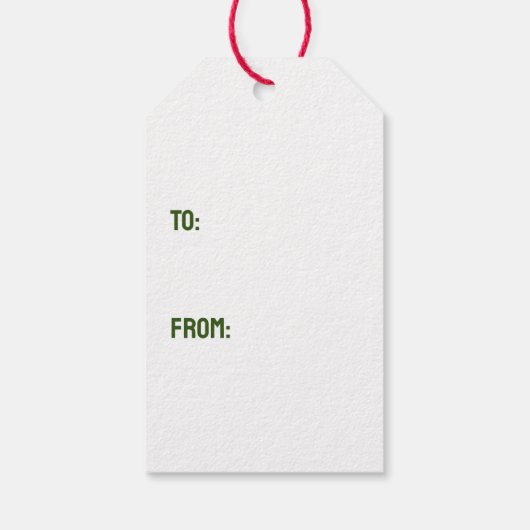 ホーホーフランスのブルドッグメリークリスマス ギフトタグ (裏面)