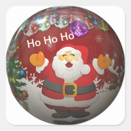 「ホーホーホサンタ」 スクエアシール