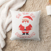 ホーホーホーサンタ少年名 赤 クッション (ブランケット)