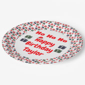 ホーホーホーハッピーバースデー ペーパープレート (アングル)