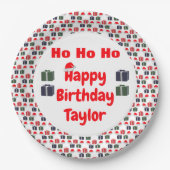 ホーホーホーハッピーバースデー ペーパープレート (正面)