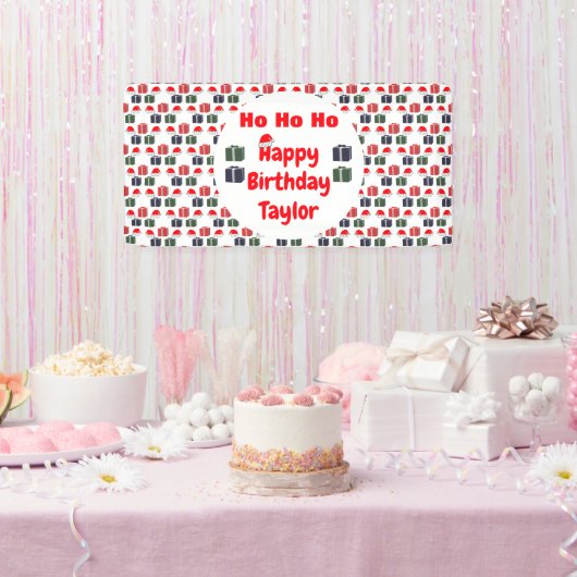 ホーホーホーハッピーバースデー 横断幕 (パーティー)