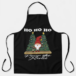 ホーホーホーホクリスマス格言ポアザメルロ エプロン