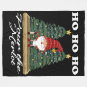 ホーホーホーホクリスマス格言ポアザメルロ フリースブランケット (正面(横))