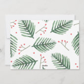 ホーホーホーホーサンタたった今結婚しましたカップルのクリスマス シーズンカード (裏面)