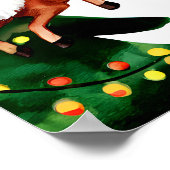 ホーホーホーホーサンタクロースのクリスマス ポスター (角)