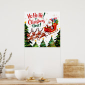 ホーホーホーホーサンタクロースのクリスマス ポスター (キッチン)