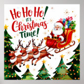 ホーホーホーホーサンタクロースのクリスマス ポスター (正面)