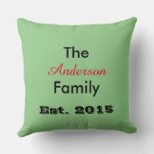 ホーホーホーホーホーサンタクロースが名字をパーソナライズ クッション (裏面)