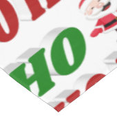 ホーホーホーホーホーサンタクロースクリスマスタイポグラフィ テーブルクロス (アングル)
