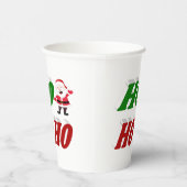 ホーホーホーホーホーサンタクロースクリスマスタイポグラフィ 紙コップ (右)