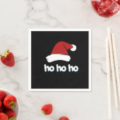 ホーホーホーホーホーサンタクロースハットクリスマスクリスマスビベス スタンダードカクテルナプキン (インサイチュ)