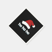 ホーホーホーホーホーサンタクロースハットクリスマスクリスマスビベス スタンダードカクテルナプキン (角)
