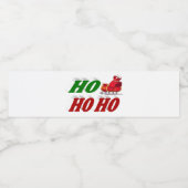 ホーホーホーホーホーサンタズライクリスマスタイポグラフィ ペットボトルラベル (シングルラベル)