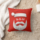 ホーホーホーホーホーサンタハットとヒゲ クッション (ブランケット)