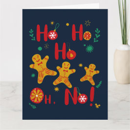 ホーホーホー！なんてこと！かわいいジンジャーブレッドマン カード