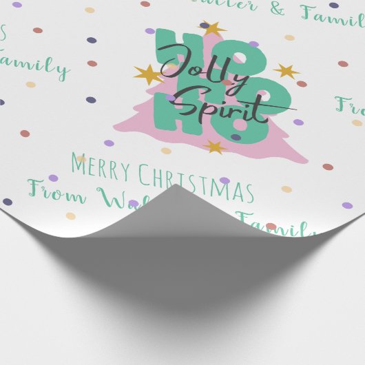 ホーホーホー グリーンビジネス クリスマスギフト ラッピングペーパー (角)