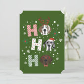ホーホーホー グレートデーン メリークリスマス 招待状 (スタンド正面)