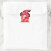 ホーホーホー! サンタクロースの帽子 メリークリスマス 星.png スクエアシール (バッグ)