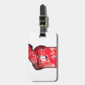 ホーホーホー！ サンタクロースの帽子 メリークリスマス 星.png ラゲッジタグ (正面縦)