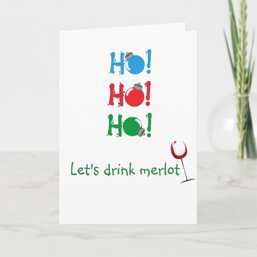 ホーホーホー メルロークリスマス乾杯！ シーズンカード (正面)