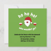 ホーホーホー 誰だって行きたくなる 面白いサンタの招待状 招待状 (正面)