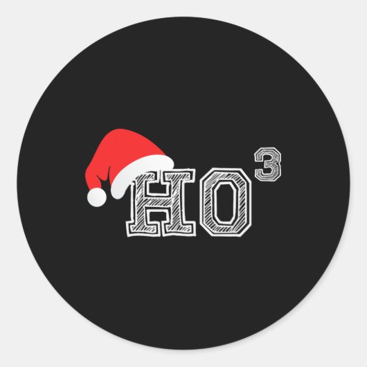 ホーホーホーX 3サードパワー – クリスマスおもしろい休暇 ラウンドシール (正面)