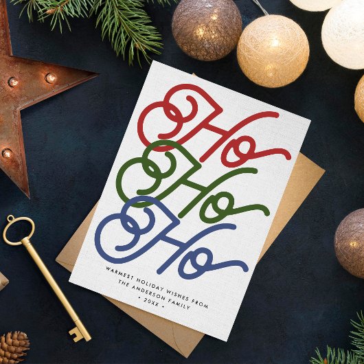 ホーホーモダンユニークタイポグラフィ2枚 シーズンカード