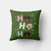 ホーホーラブラドールリトリエバーメリークリスマス クッション (裏面)