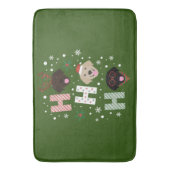 ホーホーラブラドールリトリエバーメリークリスマス バスマット (正面縦)