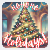 ホーホー休日！ スクエアシール (正面)