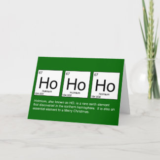 ホーホー周期表スタイルクリスマスカード シーズンカード