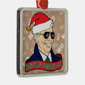 ホーホー社長ジョーバイデン氏イン・シェーズ・クリスマス メタルオーナメント (右)