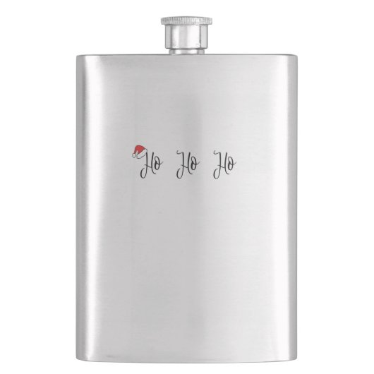 ホーホー赤いサンタハットを着て フラスク (正面)