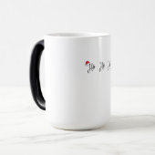 ホーホー赤いサンタハットを着て モーフィングマグカップ (正面左)