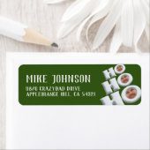 ホーホー!おもしろい顔休日差出人住所ラベル ラベル (インサイチュ)