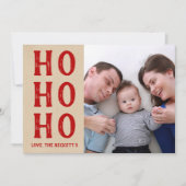 ホーホー |クラフト素朴クリスマスホリデー写真 シーズンカード (正面)