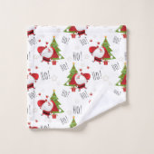 ホーホー、サンタとクリスマスツリーズバスタオルセット バスタオルセット (ウォッシュタオル)