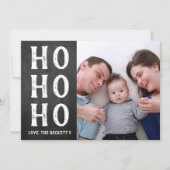 ホーホー |シャルボードクリスマスホリデー写真 シーズンカード (正面)