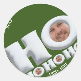 ホーホー!パパおもしろい顔ホリデーのギフトシール ラウンドシール