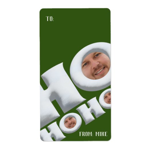 ホーホー!パパおもしろい顔ホリデーのギフトシール ラベル (正面)