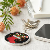 ホーホー!メリークリスマスの贈り物とお正月 キーホルダー (側面)